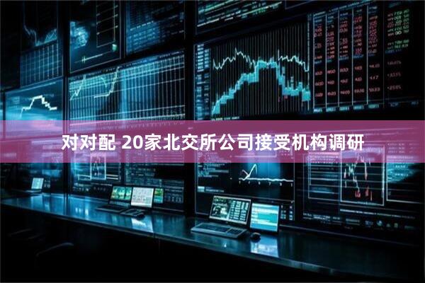 对对配 20家北交所公司接受机构调研