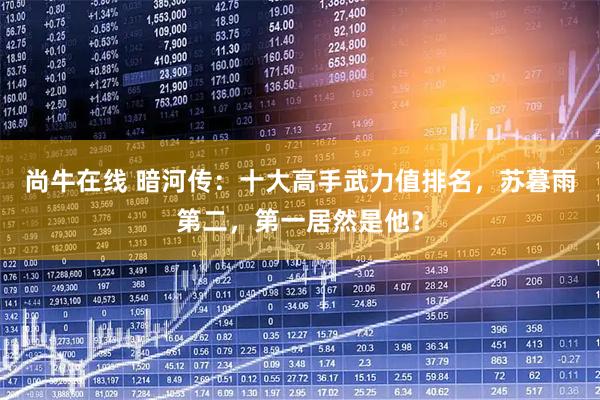 尚牛在线 暗河传:十大高手武力值排名,苏暮雨第二,第一居然是他?